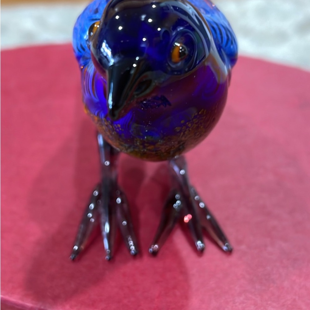 Fitz and Floyd glass blue bird - Picture 2 of 5